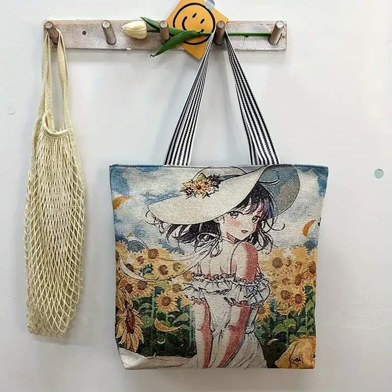 Canvas Tote Side Bag For Girls